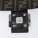 FENDI Zucca Canvas Mamma Baguette Shoulder Bag Brown Silver Auth 214438V-20