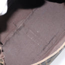 FENDI Zucca Canvas Mamma Baguette Shoulder Bag Brown Silver Auth 214438V-23