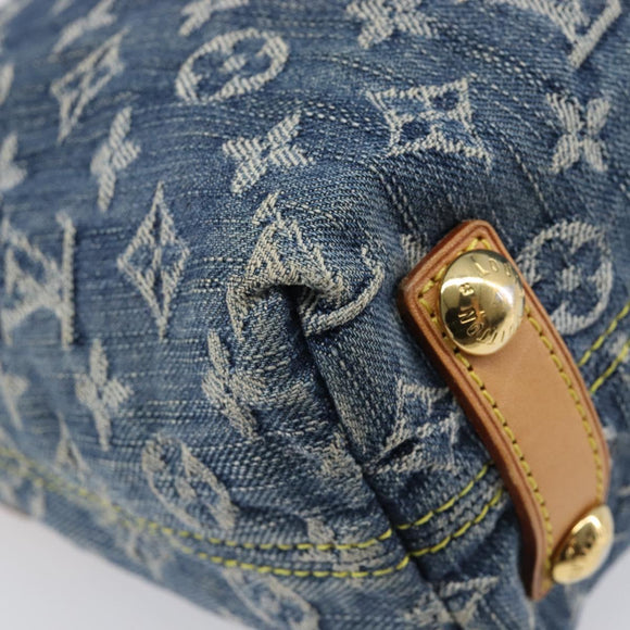 LOUIS VUITTON Monogram Denim Buggy PM Shoulder Bag Blue M95049 LV Auth 214441V