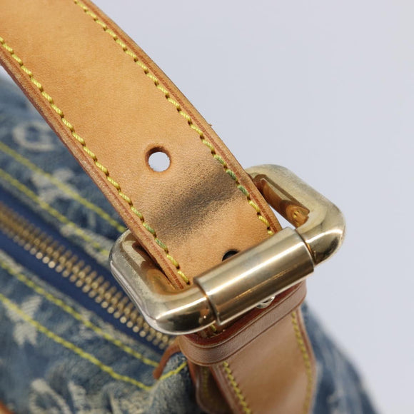 LOUIS VUITTON Monogram Denim Buggy PM Shoulder Bag Blue M95049 LV Auth 214441V