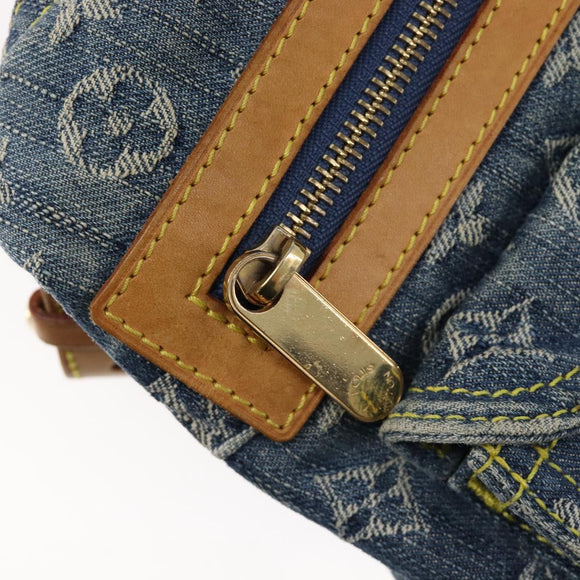 LOUIS VUITTON Monogram Denim Buggy PM Shoulder Bag Blue M95049 LV Auth 214441V