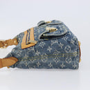 LOUIS VUITTON Monogram Denim Buggy PM Shoulder Bag Blue M95049 LV Auth 214441V-5