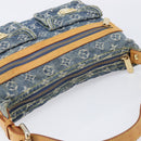 LOUIS VUITTON Monogram Denim Buggy PM Shoulder Bag Blue M95049 LV Auth 214441V-6