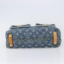 LOUIS VUITTON Monogram Denim Buggy PM Shoulder Bag Blue M95049 LV Auth 214441V-9