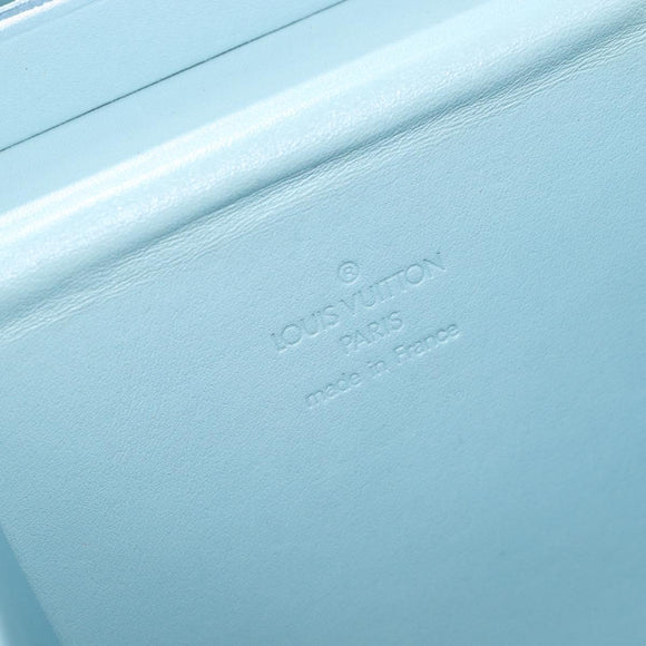 LOUIS VUITTON Monogram Vernis Bleecker Pouch Baby Blue M91003 LV Auth 214445