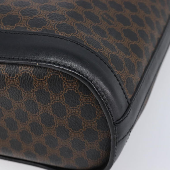 CELINE Macadam Tote Bag PVC Black Gold Auth 214449