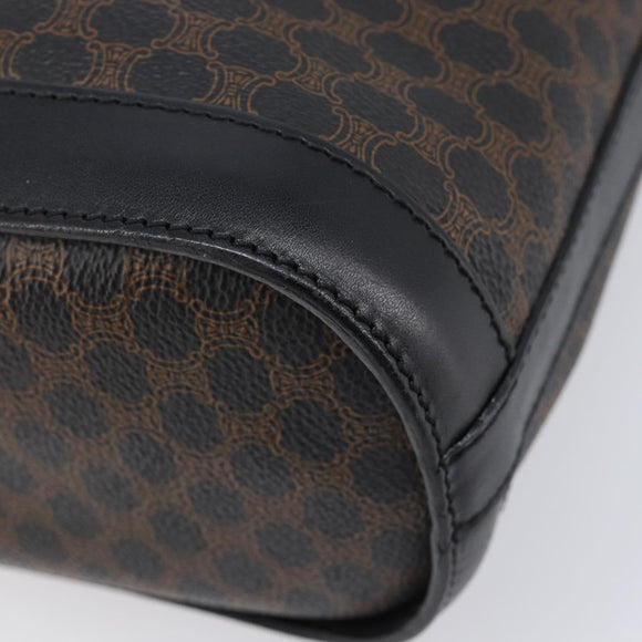 CELINE Macadam Tote Bag PVC Black Gold Auth 214449
