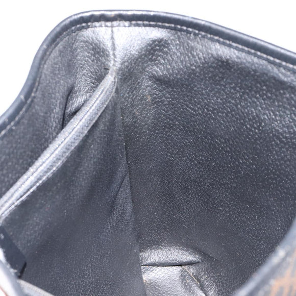 CELINE Macadam Tote Bag PVC Black Gold Auth 214449
