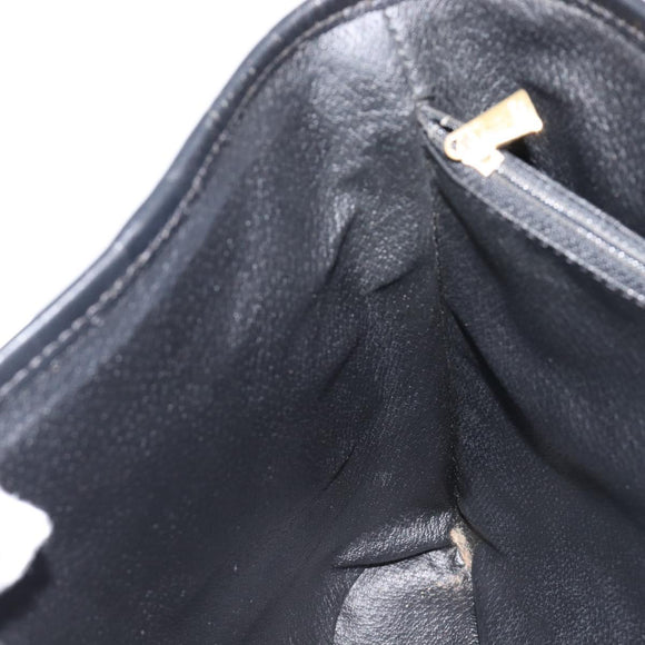 CELINE Macadam Tote Bag PVC Black Gold Auth 214449