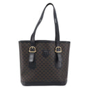 CELINE Macadam Tote Bag PVC Black Gold Auth 214449-2