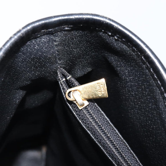 CELINE Macadam Tote Bag PVC Black Gold Auth 214449