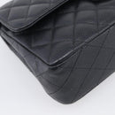 CHANEL Matelasse 23 Double Flap Chain Shoulder Bag Caviar Skin CC Auth 214455SM-11