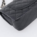 CHANEL Matelasse 23 Double Flap Chain Shoulder Bag Caviar Skin CC Auth 214455SM-13