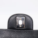 CHANEL Matelasse 23 Double Flap Chain Shoulder Bag Caviar Skin CC Auth 214455SM-17