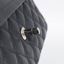 CHANEL Matelasse 23 Double Flap Chain Shoulder Bag Caviar Skin CC Auth 214455SM-18