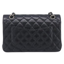 CHANEL Matelasse 23 Double Flap Chain Shoulder Bag Caviar Skin CC Auth 214455SM-3