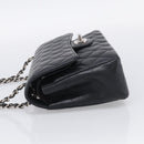 CHANEL Matelasse 23 Double Flap Chain Shoulder Bag Caviar Skin CC Auth 214455SM-4