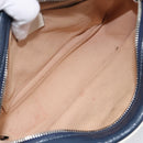 GUCCI GG Marmont Shoulder Bag Leather Navy Silver 447632 Auth 214480V-21
