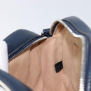 GUCCI GG Marmont Shoulder Bag Leather Navy Silver 447632 Auth 214480V-23