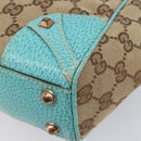 GUCCI GG Canvas Jackie Hand Bag Beige Gold 124409 Auth 214482-12