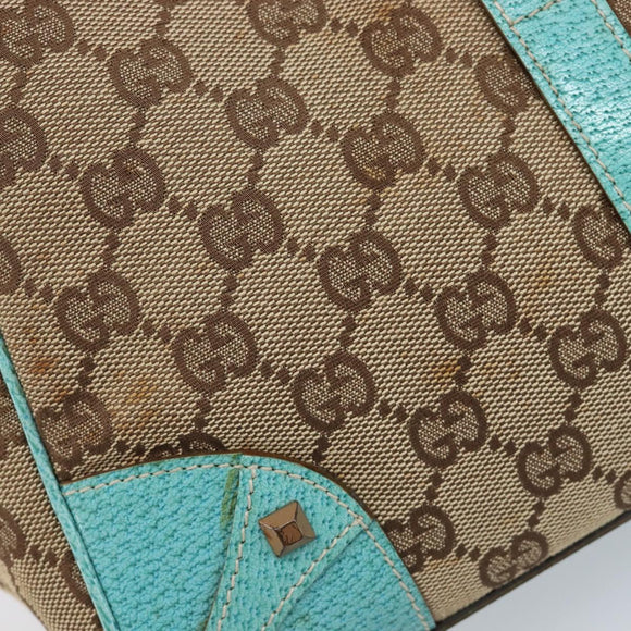 GUCCI GG Canvas Jackie Hand Bag Beige Gold 124409 Auth 214482