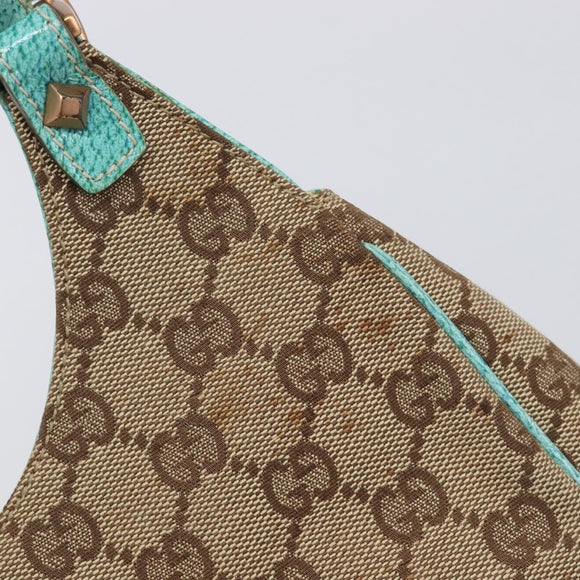 GUCCI GG Canvas Jackie Hand Bag Beige Gold 124409 Auth 214482