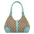 GUCCI GG Canvas Jackie Hand Bag Beige Gold 124409 Auth 214482-3