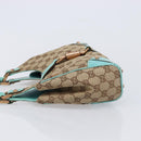 GUCCI GG Canvas Jackie Hand Bag Beige Gold 124409 Auth 214482-5
