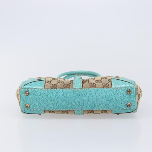 GUCCI GG Canvas Jackie Hand Bag Beige Gold 124409 Auth 214482