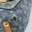 LOUIS VUITTON Monogram Denim Buggy PM Shoulder Bag Blue M95049 LV Auth 214486V-10