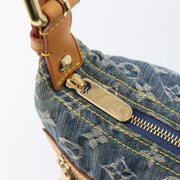 LOUIS VUITTON Monogram Denim Buggy PM Shoulder Bag Blue M95049 LV Auth 214486V