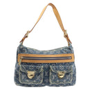 LOUIS VUITTON Monogram Denim Buggy PM Shoulder Bag Blue M95049 LV Auth 214486V-2