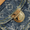 LOUIS VUITTON Monogram Denim Buggy PM Shoulder Bag Blue M95049 LV Auth 214486V-22