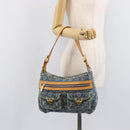 LOUIS VUITTON Monogram Denim Buggy PM Shoulder Bag Blue M95049 LV Auth 214486V-25