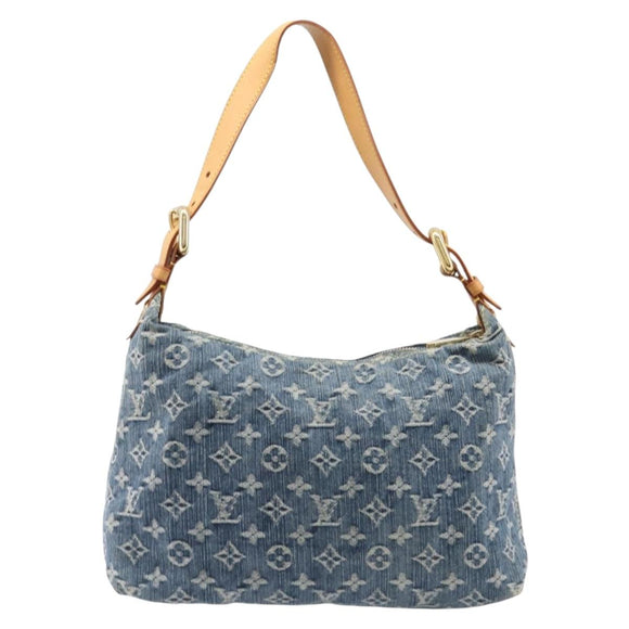 LOUIS VUITTON Monogram Denim Buggy PM Shoulder Bag Blue M95049 LV Auth 214486V