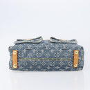 LOUIS VUITTON Monogram Denim Buggy PM Shoulder Bag Blue M95049 LV Auth 214486V-9
