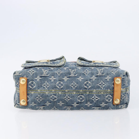 LOUIS VUITTON Monogram Denim Buggy PM Shoulder Bag Blue M95049 LV Auth 214486V
