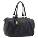 FENDI Celeria Hand Bag Leather Black Gold 8BL061 Auth 214488A-1