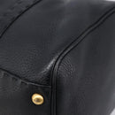 FENDI Celeria Hand Bag Leather Black Gold 8BL061 Auth 214488A-10
