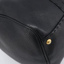 FENDI Celeria Hand Bag Leather Black Gold 8BL061 Auth 214488A-13