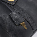 FENDI Celeria Hand Bag Leather Black Gold 8BL061 Auth 214488A-16