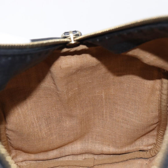 FENDI Celeria Hand Bag Leather Black Gold 8BL061 Auth 214488A