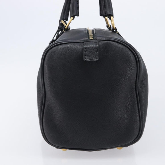 FENDI Celeria Hand Bag Leather Black Gold 8BL061 Auth 214488A