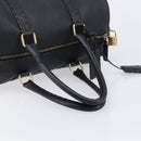 FENDI Celeria Hand Bag Leather Black Gold 8BL061 Auth 214488A-7