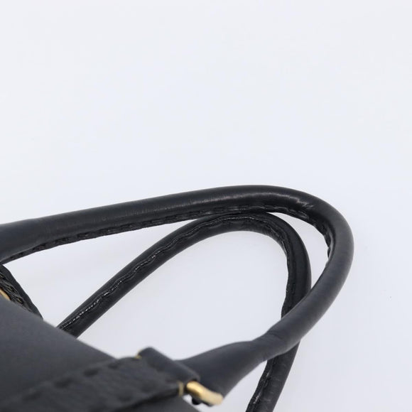 FENDI Celeria Hand Bag Leather Black Gold 8BL061 Auth 214488A