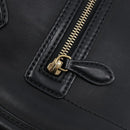 CELINE Luggage Mini Shopper Hand Bag Leather Black Gold Auth 214490V-22