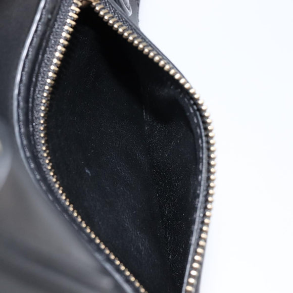 CELINE Luggage Mini Shopper Hand Bag Leather Black Gold Auth 214490V