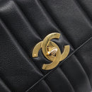 CHANEL Mademoiselle Chain Shoulder Bag Caviar Skin Black Gold CC Auth 214493SAM-14