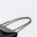 CHANEL Mademoiselle Chain Shoulder Bag Caviar Skin Black Gold CC Auth 214493SAM-8