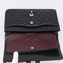 CHANEL Matelasse 25 Double Flap Chain Shoulder Bag Lamb Skin Auth 214495SAM-19